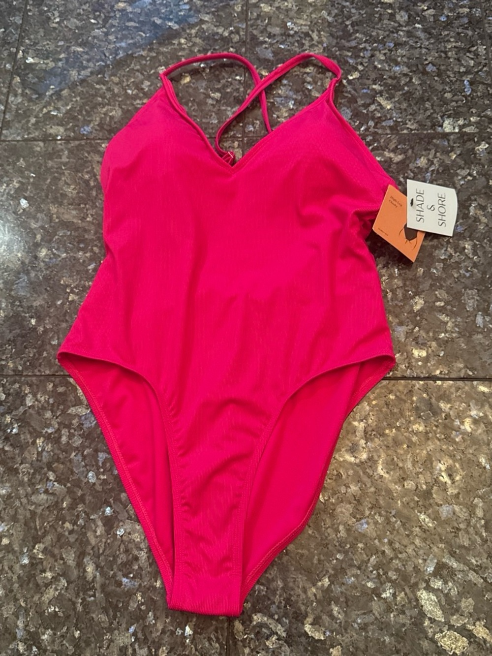 Shade & Shore Bright Pink Girls' One-Piece Swimsuit